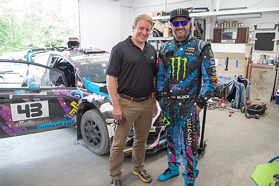 Ken Block takes Mr. Henry Ford III, aka the great great grandson of Henry Ford - the founder of Ford Motor Company on his first ever ride in a rally car. Henry came out to the Team O'Neil Rally School to get a closer look at what rally is all about. I was more than happy to show him from behind the wheel of my Ford Fiesta HFHV. His direct quote: "Honestly there are no words to describe what I just felt".