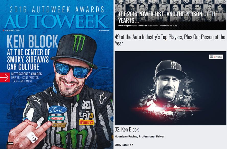 Ken Block receives awards from Autoweek and Motor Trend