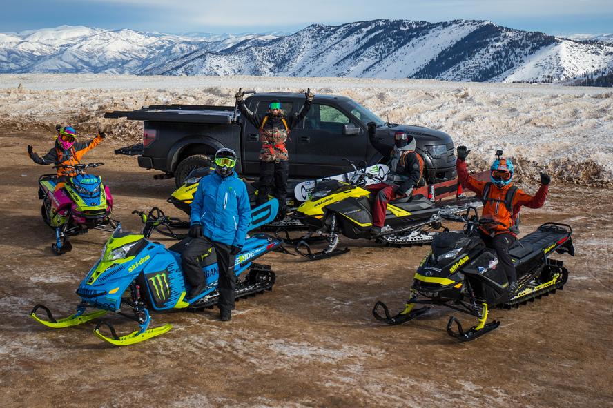 Last winter, Ski-Doo sent the HHIC, Ken Block a few Ski-Doo Freestyles and Summits to use and rip around the mountains of Utah. So, Block invited professional Ski-Doo ambassadors Carl Kuster and Ashley Chaffin out to join him and show him just how hard you can push a sled. And, since Block in-part comes from the snowboarding world, he also made sure to invite a few pals that can snowboard as well: Olympic Gold Medalist Sage Kotesnburg and last season's Rider of the Year, Bode Merrill.