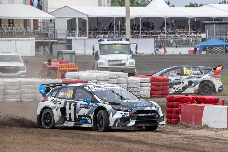 Hoonigan Racing Division’s Ken Block took his second rallycross podium (of two RX races so far this season) of the year with a 3rd place overall at the ARX round in Trois-Rivieres, Canada.