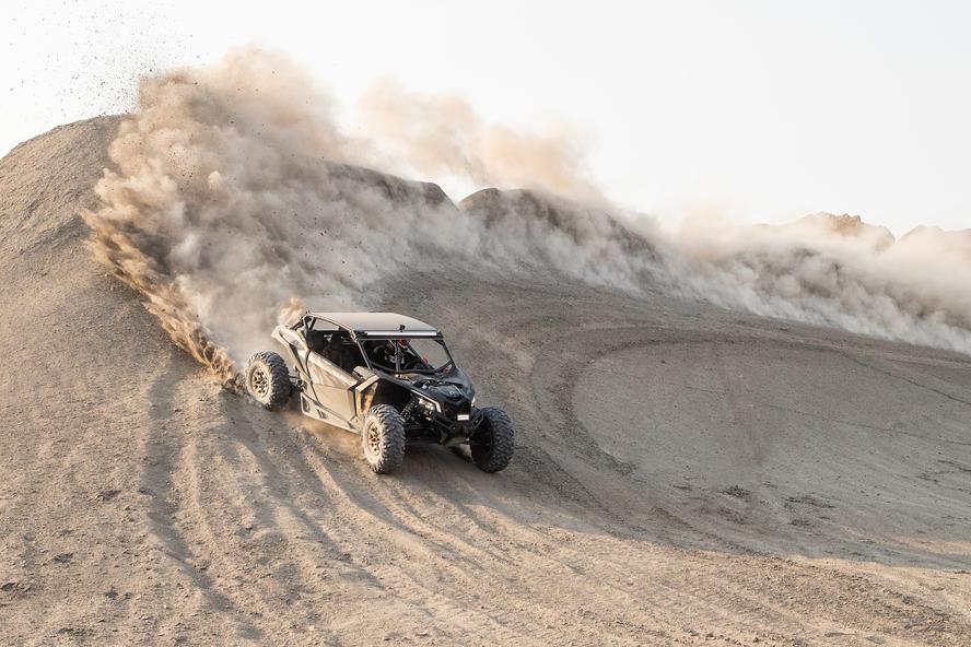 Recently, GoPro announced their all-new Hero 7 camera, a massive step up in their product offerings in terms of image quality, as well as image stabilization in-camera. To help kick off that launch, the GoPro team flew out to Ken Block’s home state of Utah to go and document Block doing what he does best when he’s home: having fun with some of his toys. In this case, it was his customized Can-Am Maverick X3 rs turbo and in two different locations. The first one was Sand Hollow State Park, a favorite Utah destination of Block and his family for the variety of outdoor activities they can do there. The other location was Swing Arm City, in Southern Utah. A location Block is intimately familiar with from previous Can-Am trips, as well as the filming of his epic Terrakhana video project, which also utilized the location.